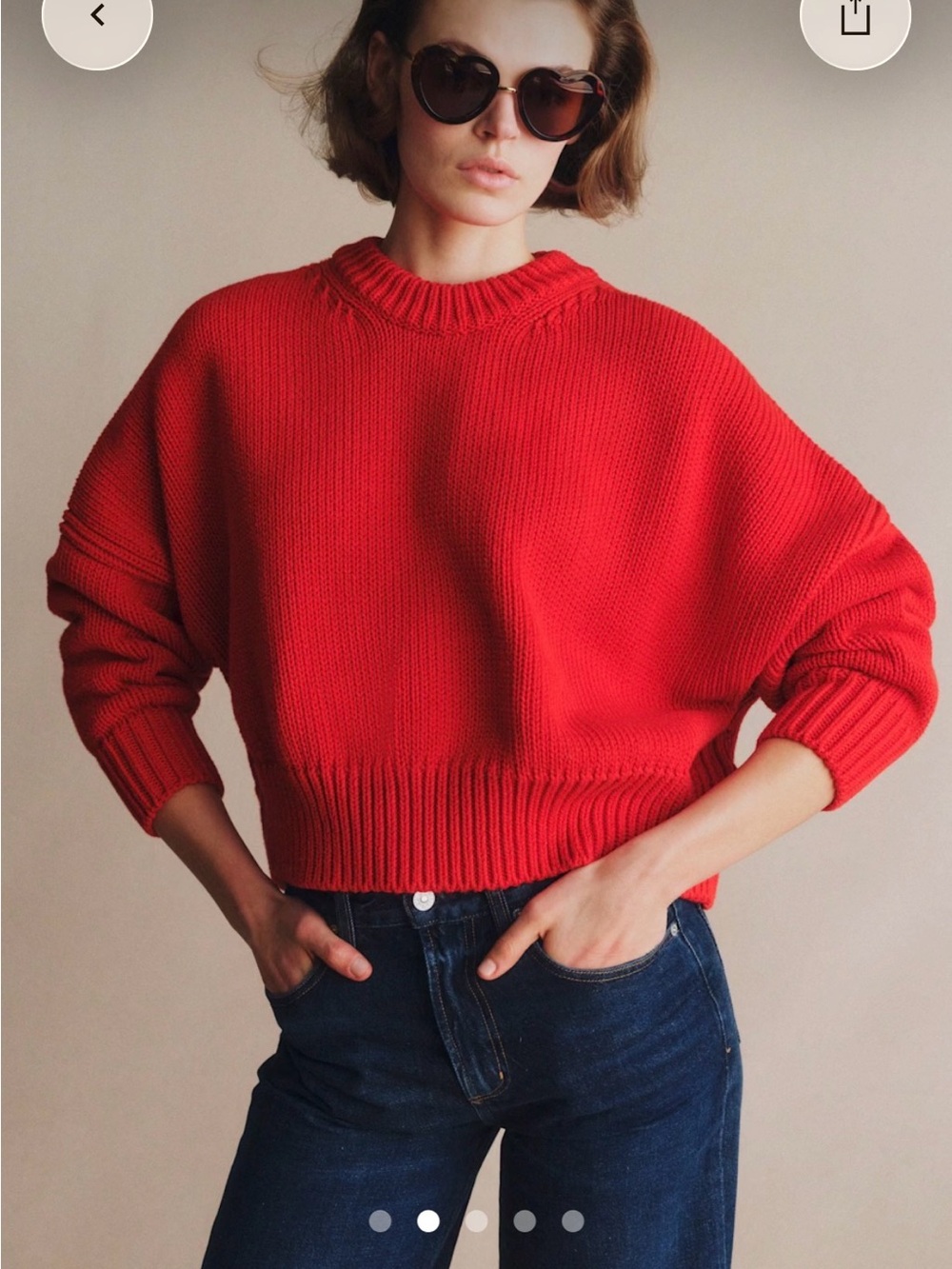 Sezane Virgil Sweater in Poppy Red